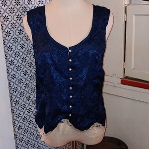 Vintage Victoria Secret blue vest small